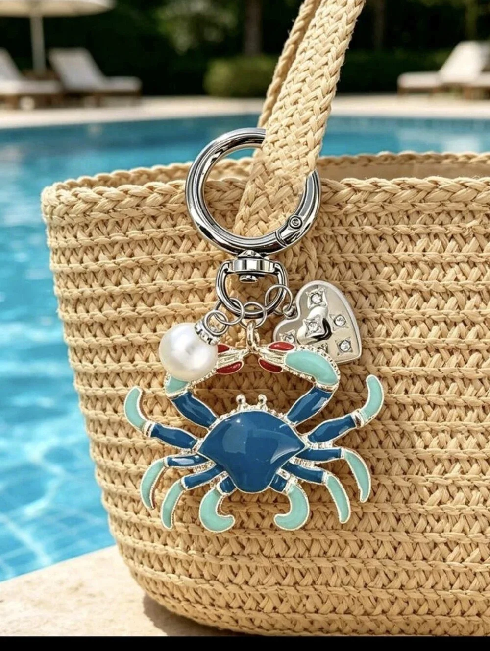 Crab Bag Charm/ Keychain NEW